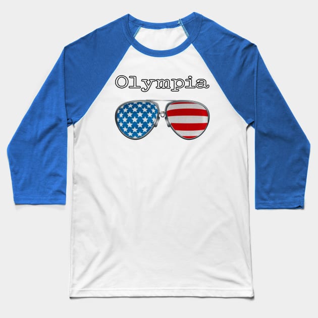 USA PILOT GLASSES OLYMPIA Baseball T-Shirt by SAMELVES